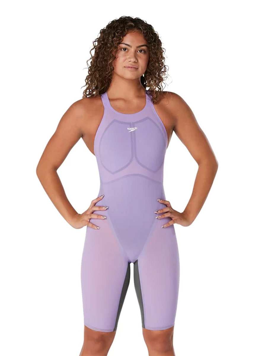 パープルでスピードと激しさを手に入れよう Speedo LZR ニースキン