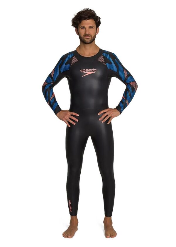 Speedo חליפת צלילה מלאה לגברים מדגם Proton - שחור/כחול