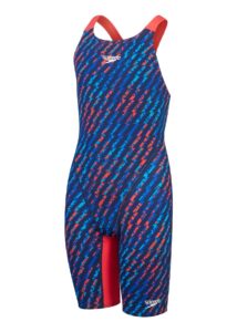 Speedo Fastskin Junior Endurance+ Max Openback Kneeskin - Blue / Blue / Red