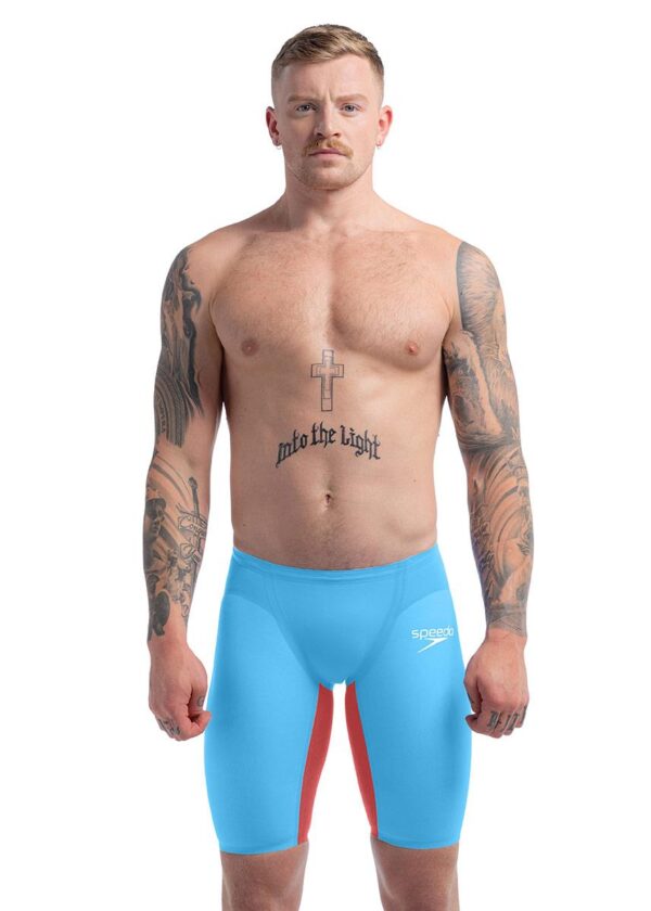 Speedo Fastskin LZR טהור Valor מותן גבוה 2.0 Jammer - כחול פיקטון / אדום להבה