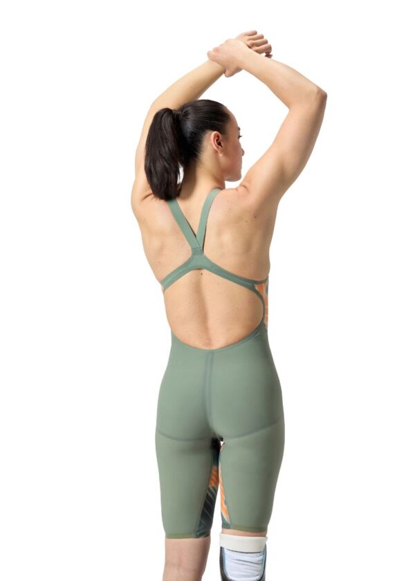 Speedo Fastskin LZR Pure Valor 2.0 Openback Kneeskin – Country Green / Nectarine