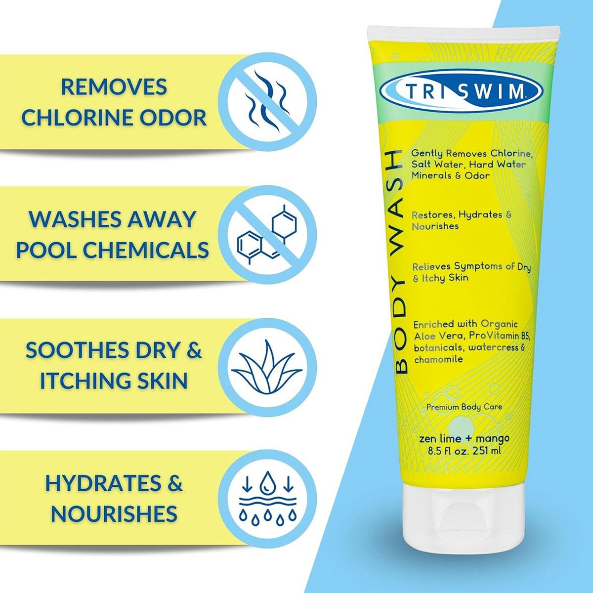 SBR Triswim Chlorine Removal Body Wash - Zen Lime & Mango - 251 ml-613921