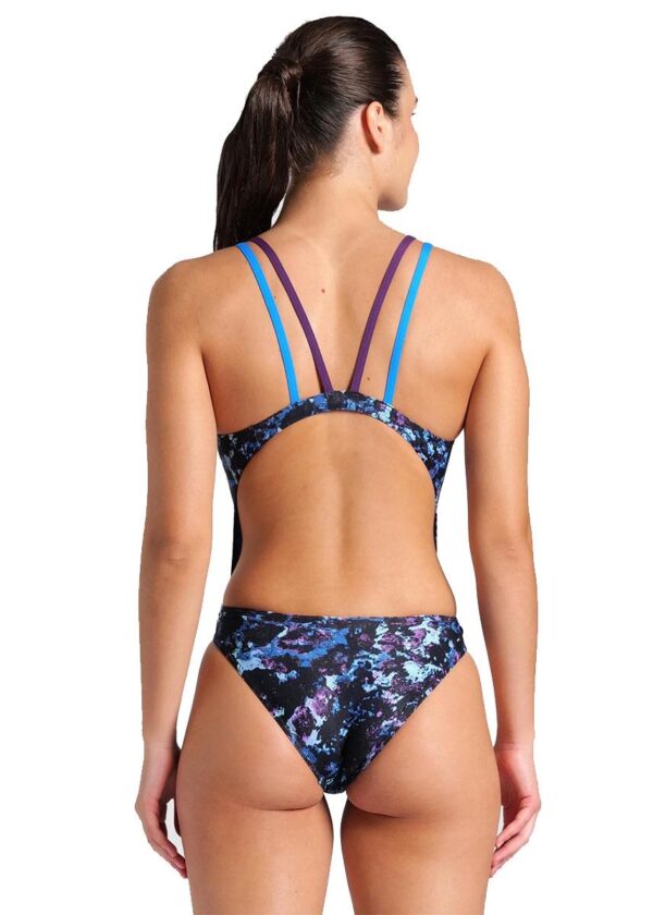 Arena Womens Rockin Swim Tech Back Swimsuits – Aqua / Purple