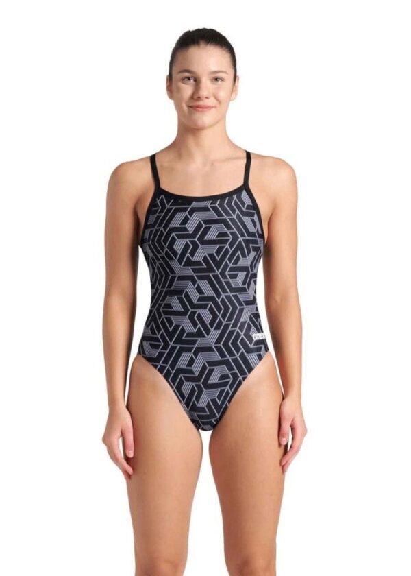 Arena Womens Escape Challenge Back Swimsuit - Black-0