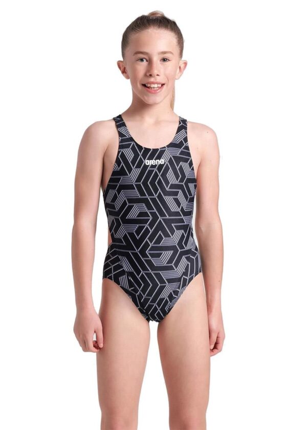 Arena בגד ים Escape Swim Tech Back לילדות - שחור