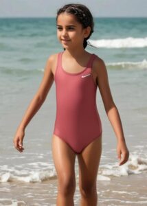 Nike Girls Hydrastrong Solid Swimsuit - Hot Punch