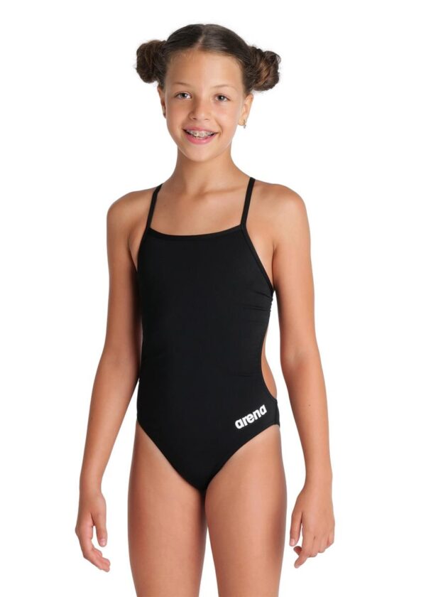 Arena Girl's Team Challenge Back Solid Swimsuit - Red/White -
