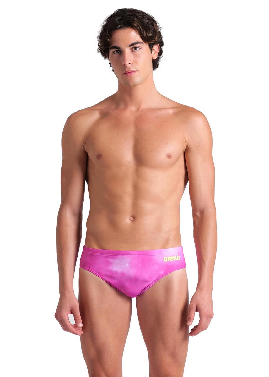Arena タイダイ柄総柄ブリーフ - ピンクマルチ - ProSwimwear Com