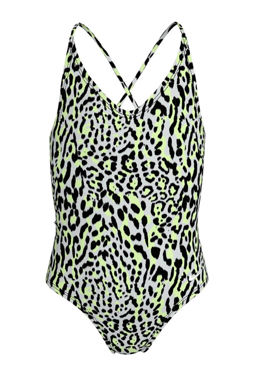 Nike Girls Wild Lace Up One Piece Swimsuits - Barely Volt