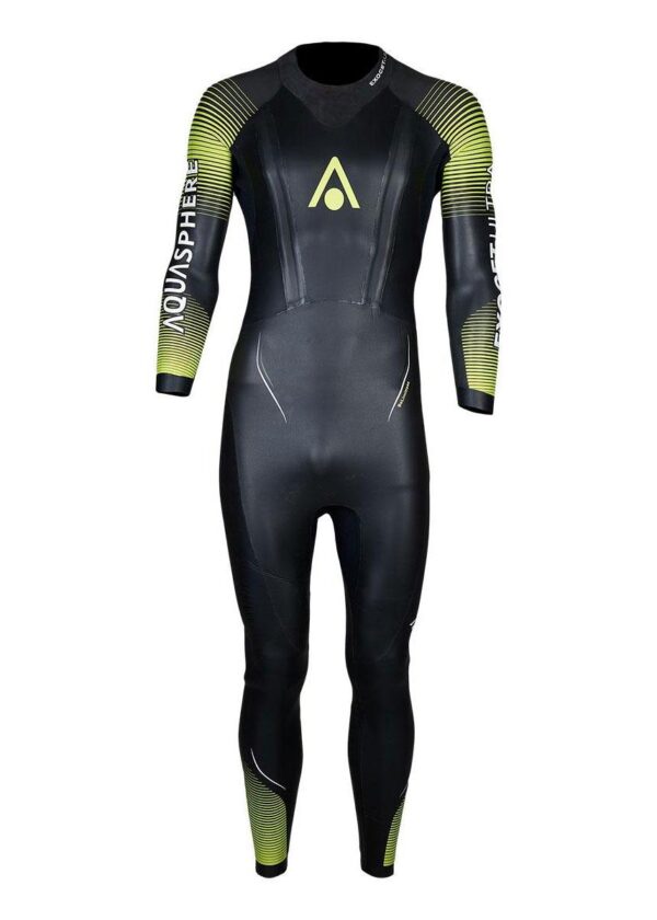 Aquasphere חליפת צלילה לגברים דגם Exocet Ultra - שחור / ליים