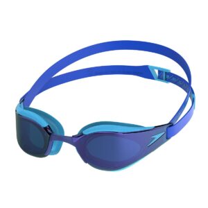 Speedo זוטר Fastskin משקפי שמש Hyper Elite עם מראות - כחול פיקטון / קובלט / איריס
