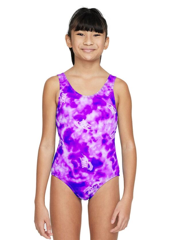 Nike Girls U-Back One Piece Swimsuits - Vivid Purple