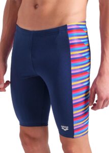 Arena Mens Racing Stripe Swim Jammers - Navy / Multi
