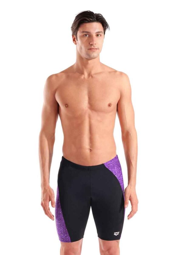 Arena Mens Ribbed Jammer - Black / Purple-0
