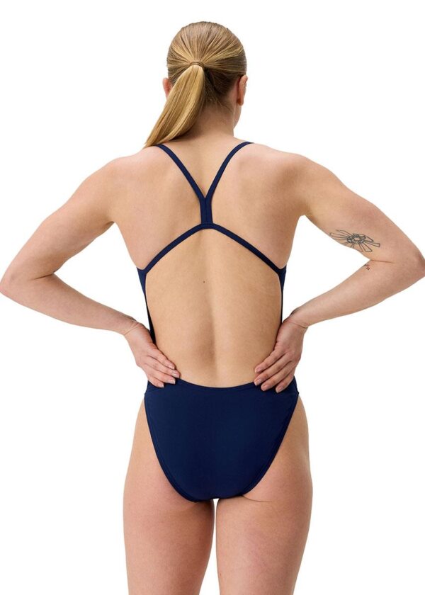 Speedo ソリッドVバック2.0水着 - ネイビーブルー
