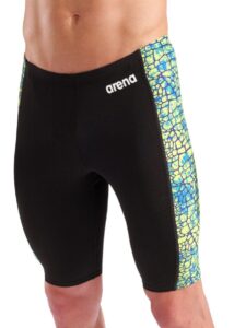 Arena Mens Snakeskin Jammer - Black / Green / Multi