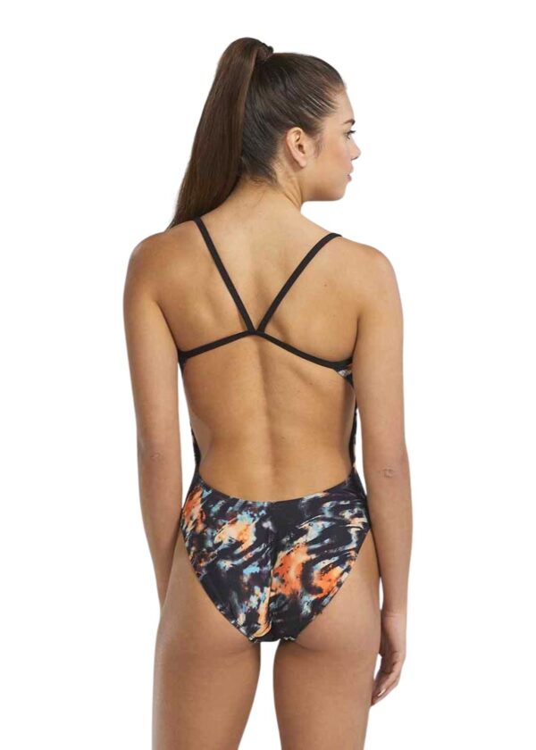 激レア TRUE RELIGION スイムウェア 水着 XL ブラック TYR レディース Validus カットアウト 水着 - オレンジ/アクア/ブラック