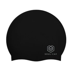 כובע שחייה רגיל למבוגרים של Soul Cap - שחור
