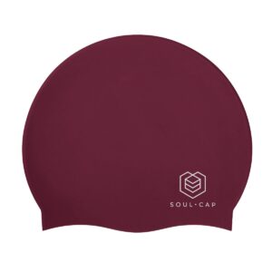 כובע שחייה רגיל למבוגרים של Soul Cap - בורדו