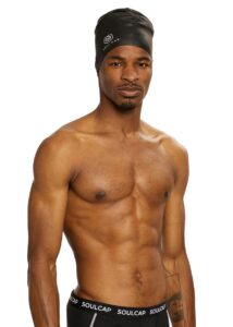 Soul Cap Adult Voluminous Swim Cap - Black