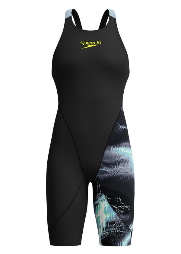 Speedo Fastskin Junior LZR Ignite Kneeskin - Elektrostatik / Siyah-0