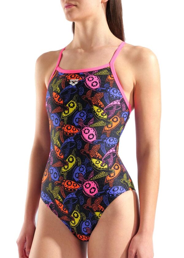 Arena Sea Turtles Lightdrop Back Swimsuit - Black / Multi
