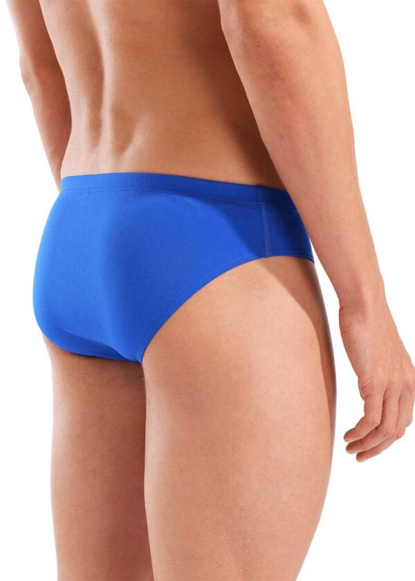 Arena Team Solid Swim Brief - Neon Blue / Orange