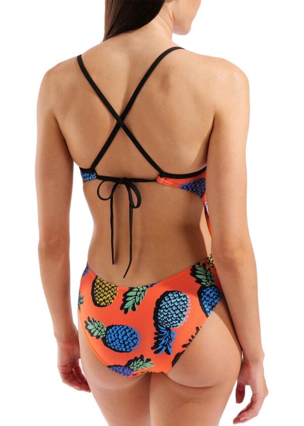Arena Pineapples Tie Back Swimsuit – Orange / Multi / Black