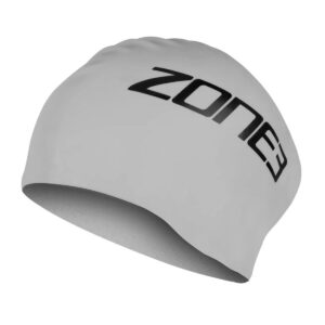 Zone3 כובע שחייה ארוך לשיער - כסוף