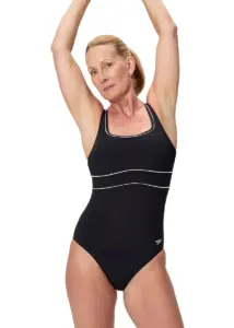 Speedo Shaping Contour Eclipse Printed Swimsuit - Black