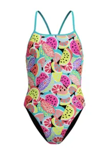 Speedo Women's Printed Turnback Swimsuit - Green