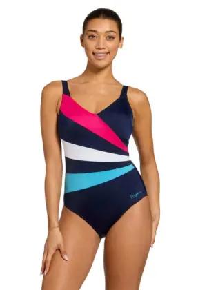Zoggs Women's Flashdrive Wrap Panel Classicback Swimsuit
