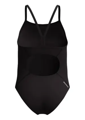 Speedo בנות Endurance+ בגד ים דק עם לוגו – שחור