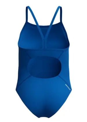 Speedo Batang babae Endurance+ Logo Thinstrap Swimsuit – Asul