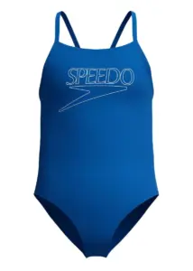 Speedo Girls Endurance+ Logo Thinstrap Swimsuit - Blue