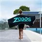 Zoggs Swimming Pool Towel - Black / Turquoise - Image 2