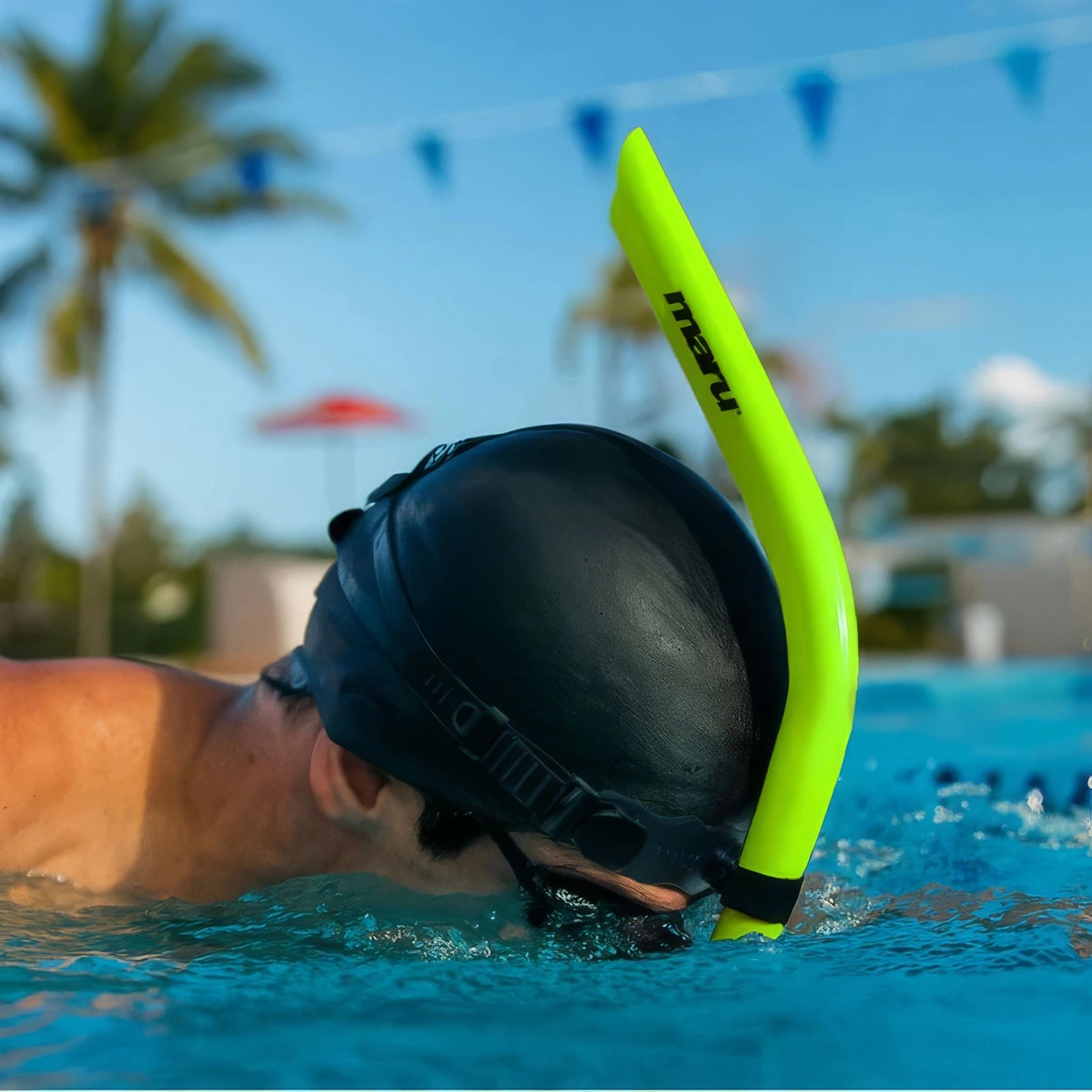 Maru Front Snorkel - Green/Black - Image 4