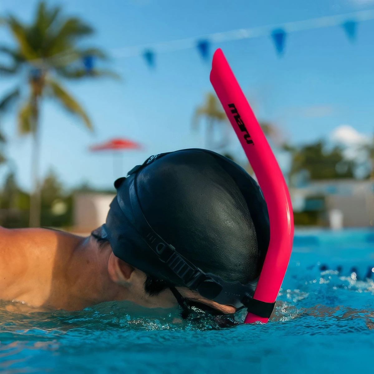 Maru Front Snorkel - Pink/Black - Image 4
