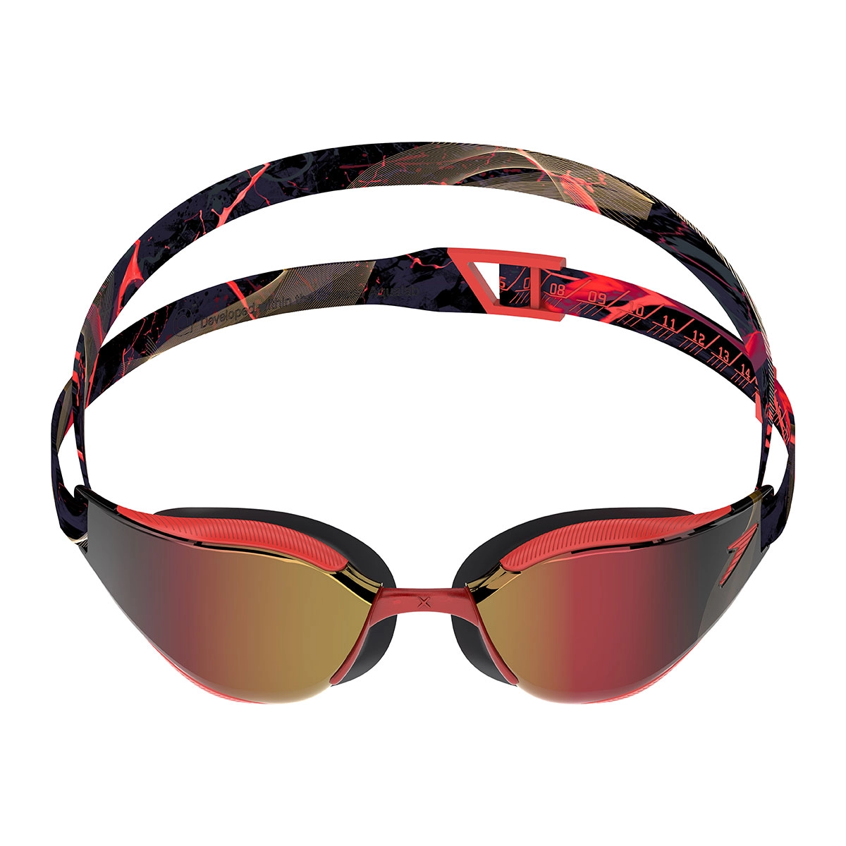 Speedo Fastskin Hyper Elite Mirror Goggles - Black / Red - Image 6