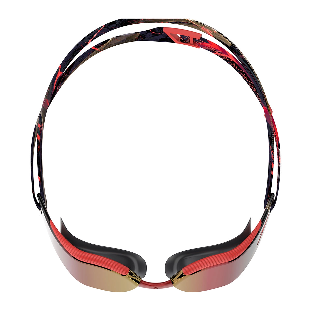 Speedo Fastskin Hyper Elite Mirror Goggles - Black / Red - Image 4