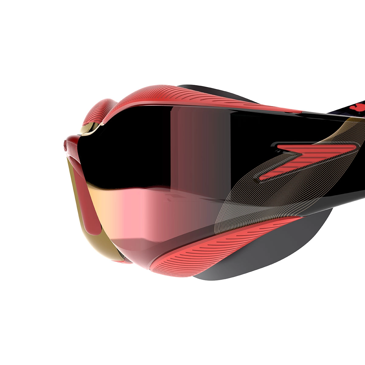 Speedo Fastskin Hyper Elite Mirror Goggles - Black / Red - Image 3