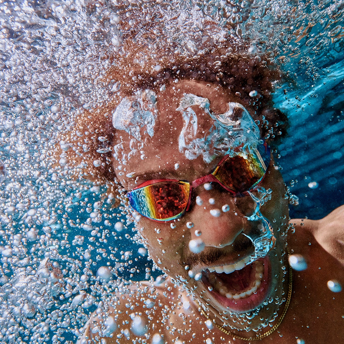 Speedo Fastskin Hyper Elite Mirror Goggles - Black / Red - Image 2