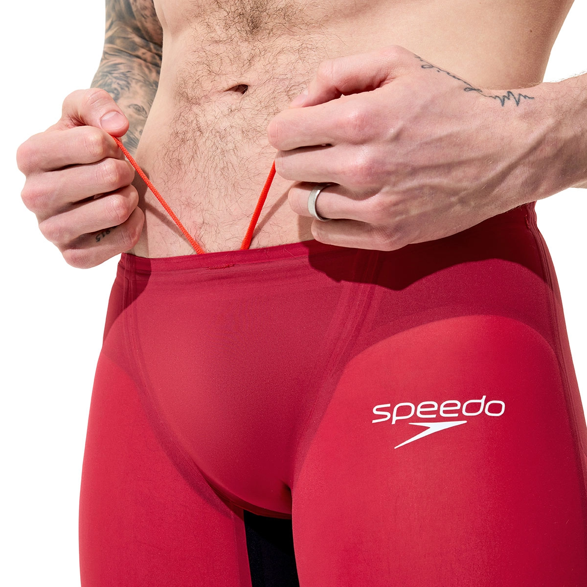 Speedo Fastskin LZR Pure Valor 2.0 Jammer - Red / Black - Image 3
