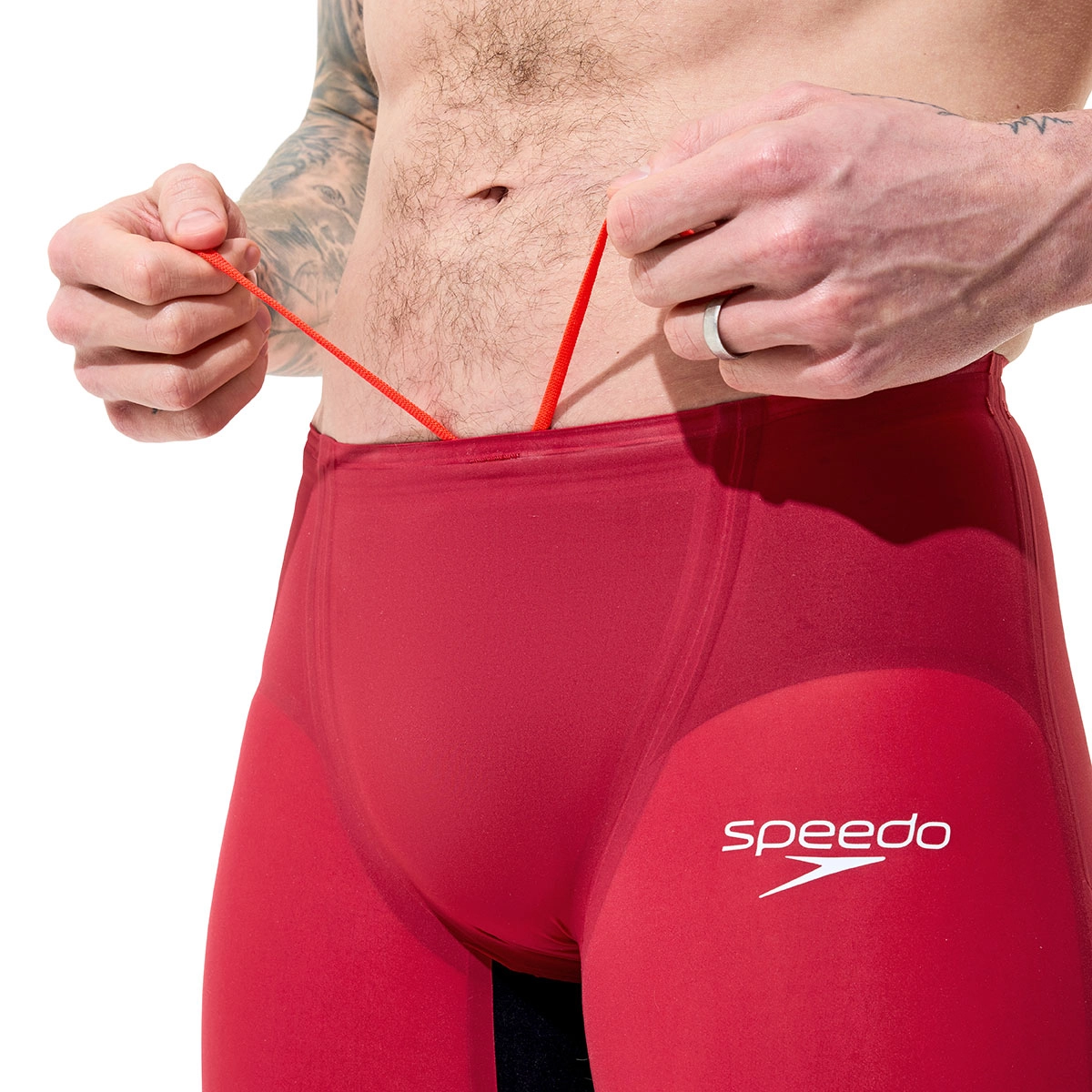 Speedo Fastskin LZR Pure Valor 2.0 High Waisted Jammer - Red / Black - Image 3