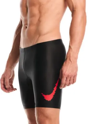 Nike Boy's Logo Graphic Jammer - Black / Red