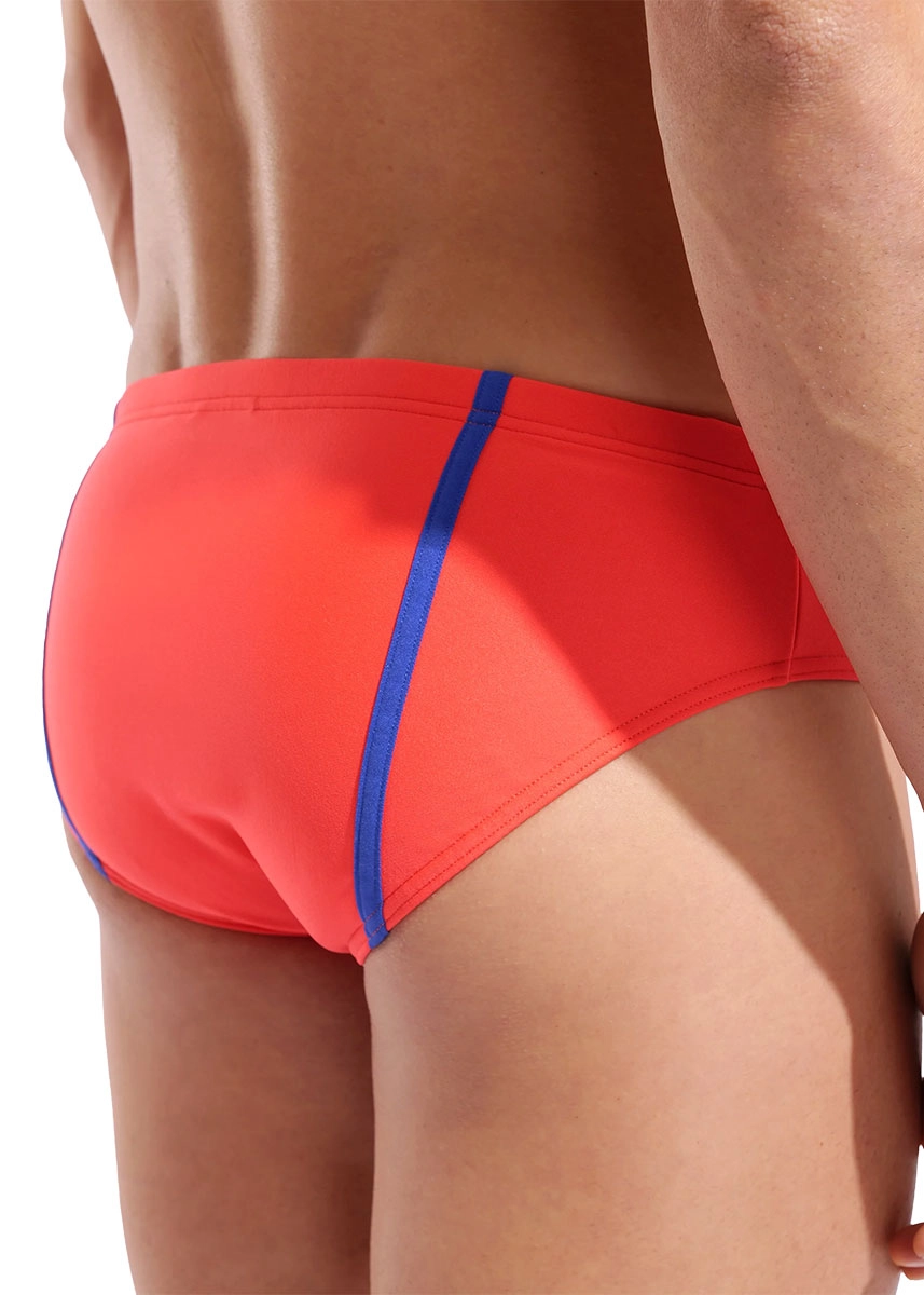 Arena Hyperflow Solid 7 cm Briefs - Sunset / Neon Blue - Image 5