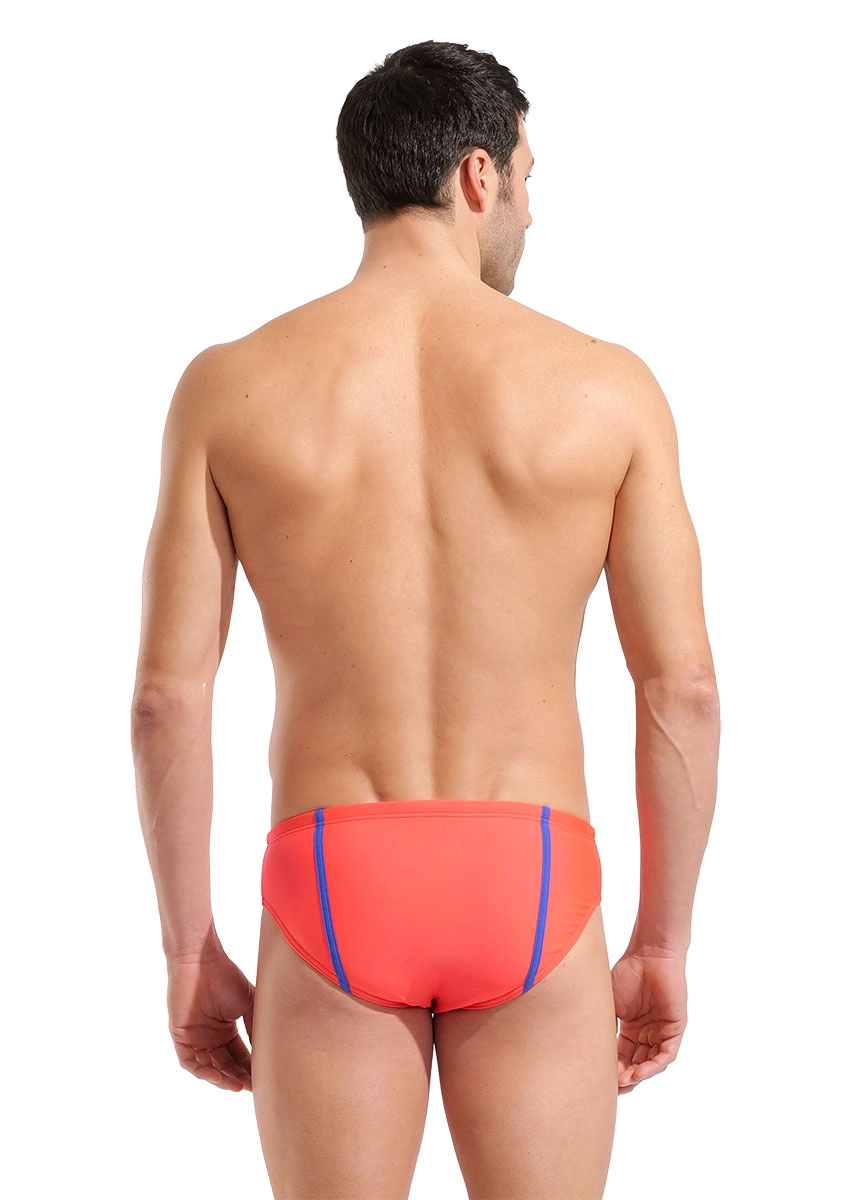 Arena Hyperflow Solid 7 cm Briefs - Sunset / Neon Blue - Image 2