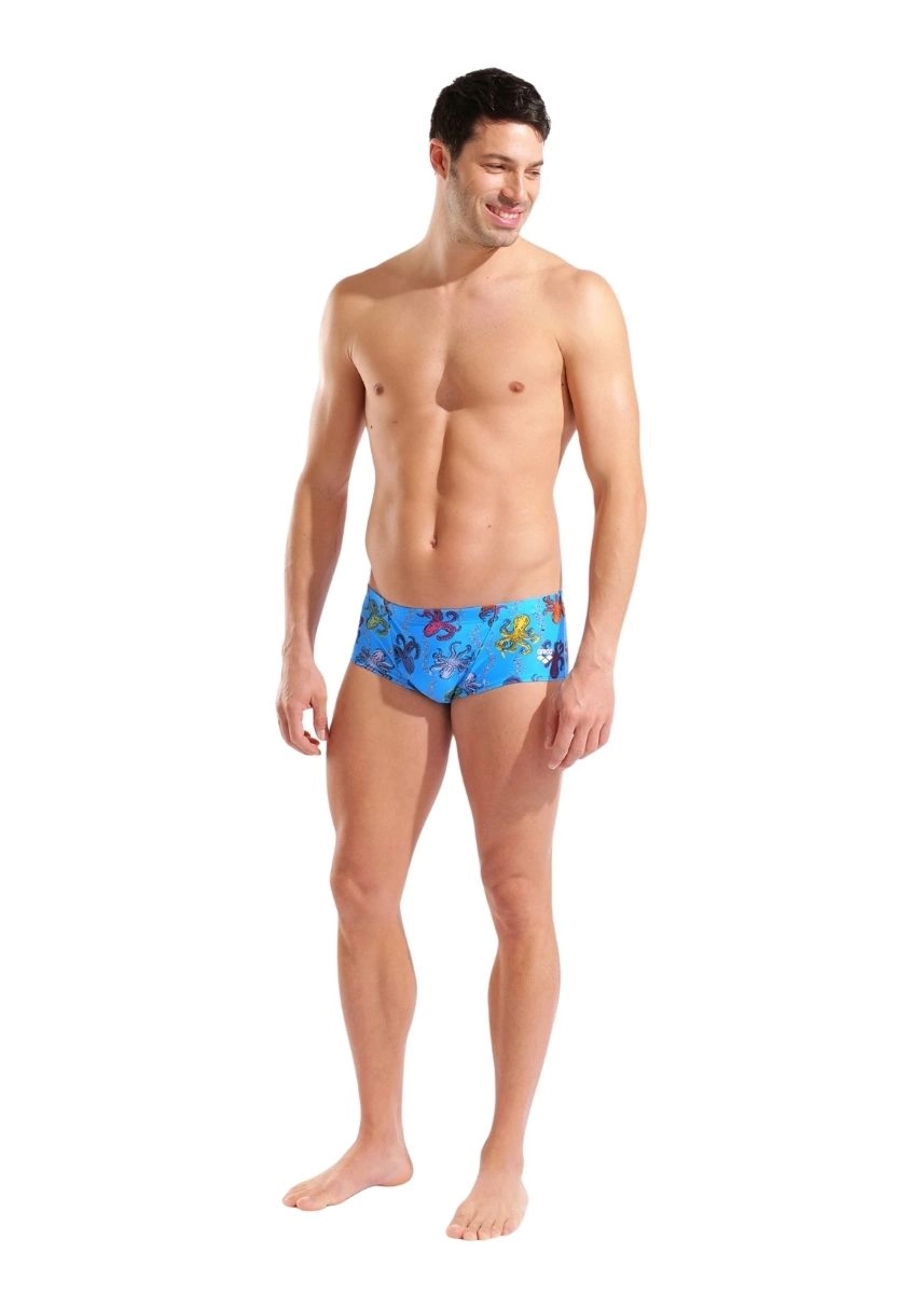 Arena Octopus Low Waist Swim Shorts - Turquoise / Multi - Image 3