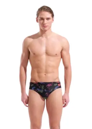Arena Flamingo 7 cm Briefs - Black / Multi