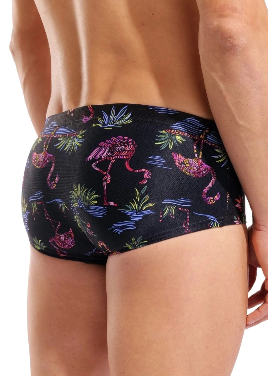Arena Flamingo Low Waist Swim Shorts - Black / Multi - Image 4